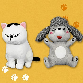 玩具小国 Toyjack 犬と猫どっちも飼ってると毎日たのしい おすわりポーズ ぬいぐるみ 入荷済